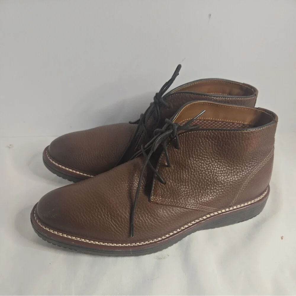 Johnston & Murphy Men's Upton Chukka Boots Dark Tan size 10M